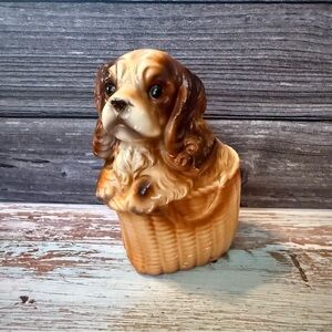 Vintage Cocker Spaniel dog ceramic bank Japan